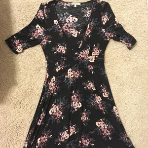 Black and floral dress